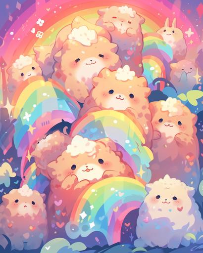 alpacca & otters psychedelic background --ar 4:5 --s 750 --niji 5
