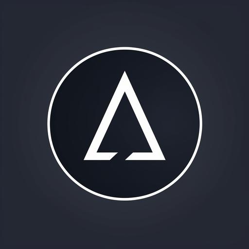 alpha trader logo in a circle, minimalist style
