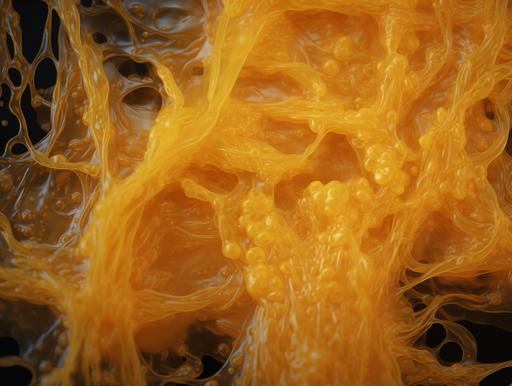 abstract slime mold texture, growth spreading, top down, John Carpenter style practical VFX 16mm film, VHS --ar 4:3