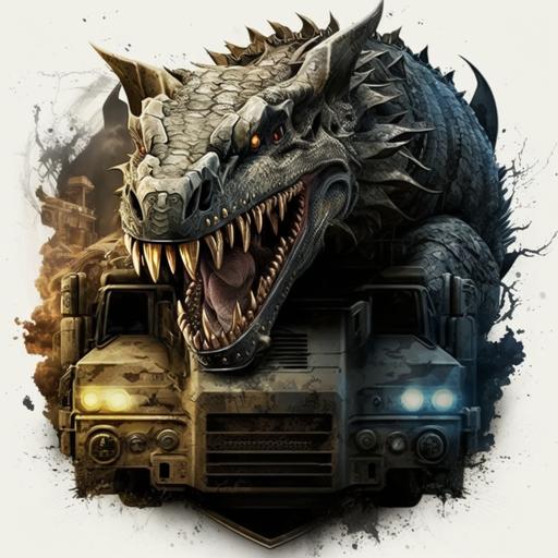 amazing dragon, military vehicle, military path, logo, png, ultra hd, very realistic, –ar 9:16