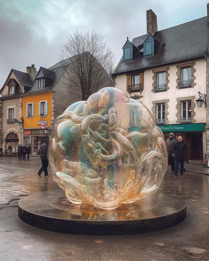 an 🥚- floating soap bubble sculpture displaying acid-trip elements within a medieval dimension with the vision of denis villneuve --chaos 9 --s 666 --ar 4:5 --q 2 --v 5