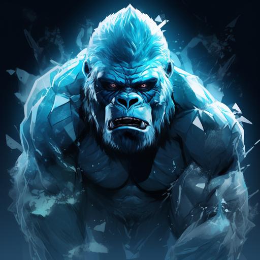 an Ice Gorilla is a majestic and powerful depiction of a gorilla with features of ice. He should convey a sense of strength, leadership and at the same time a connection to the icy cold world. The gorilla must be in an imposing posture, as if he is protecting his ice area. Its sturdy, muscular body should be covered with thick fur, with an icy effect at the edges of the fur, as if it were frozen. Your eyes should be intense and expressive, showing wisdom and determination. To emphasize the concept of ice, you can ask the designer to add details such as ice crystals on the gorilla's back or around the wrists, as if they are ready to launch freezing blows. Other icy details, such as icy smoke coming out of the gorilla's nose or feet, can also be added to add to the icy, magical aspect. As for the color scheme, again blue and white can be the main colors to convey the feeling of ice and cold, but touches of other colors can also be added to make the design more attractive and balanced. Remember to provide all of this detailed information to the designer to ensure that the Ice Gorilla design for your 