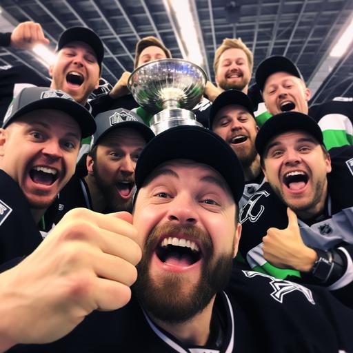 an Instagram post by The Alaska Thunderpucks, announcing their victory in winning the Stanley Cup and featuring a photo of the players, the coach, and the owner werking in drag and posing with the cup: 🏆 Champions in Drag, Conquerors on Ice! 🌟 History has been made, and the dream has become a reality! The Alaska Thunderpucks proudly present the ultimate moment of triumph as we raise the Stanley Cup high, proving that with talent, dedication, and a touch of glamour, anything is possible! 💃🏒✨ We are beyond thrilled to announce that we are the proud winners of the Stanley Cup! It's a moment that will forever be etched in the annals of hockey, a testament to the indomitable spirit of our players, the brilliance of our coach, and the unwavering support of our incredible fans. We did it, darlings! 🌈🏆 To celebrate this monumental achievement, we've chosen to honor the unity and self-expression that has defined our journey by embracing the power of drag. In this iconic photo, our players, coach, and owner come together, adorned in glamorous drag ensembles, to showcase their undeniable talent, resilience, and sheer fabulousness! 💥💋 The Stanley Cup shines even brighter in the presence of these fierce athletes and visionary leaders. This historic moment captures the essence of The Alaska Thunderpucks--a team that defies conventions, breaks barriers, and reminds the world that hockey knows no boundaries. We are united, we are fierce, and we are champions! 🌟⚡️ We extend our deepest gratitude to every fan, supporter, and believer who has been with us throughout this incredible journey. Your unwavering passion and love have fueled our drive to reach for the stars. This victory is as much yours as it is ours! 🌈❤️ Stay tuned for more celebrations, parades, and memorable moments as [...]