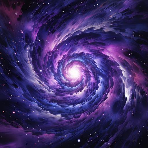an abstract galaxy with a vivid purple star in the center