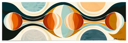 an abstract symmetrical representation of Mid Mod Googie inspired by Tony Magner, 