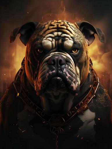 an exotic bully logo that says im from georgia,hyper realstic,insane details,cinematic background,super resolution,award winning photography, 8k --ar 3:4 --s 250