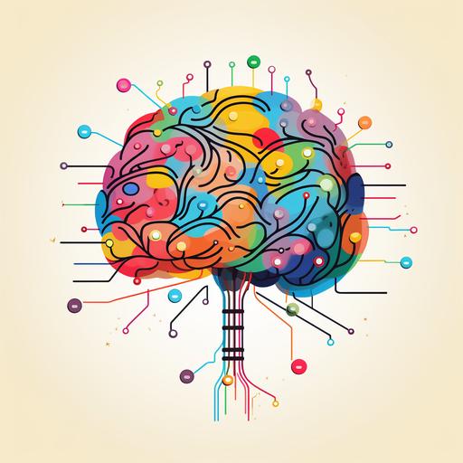 an image of a brain to help graphic design college students understand the concept of a mind mapping exercise