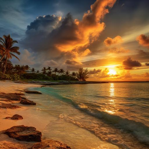 an image of the bahamas, beautiful sunset, by professional photographer, photorealistic, hdr, natural lighting s500 --v 5.1