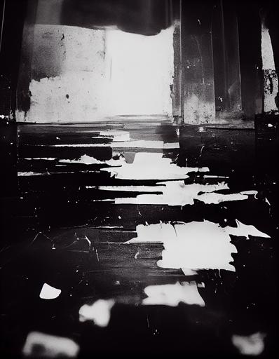 analog film textures, empty space, abstract minimalistic overlay, black and white, cratches, stains --chaos 25 --ar 4:5