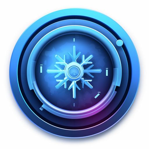 blue gaming GPU temperature icon