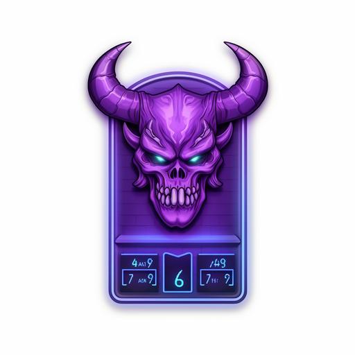 purple demonic temperature icon