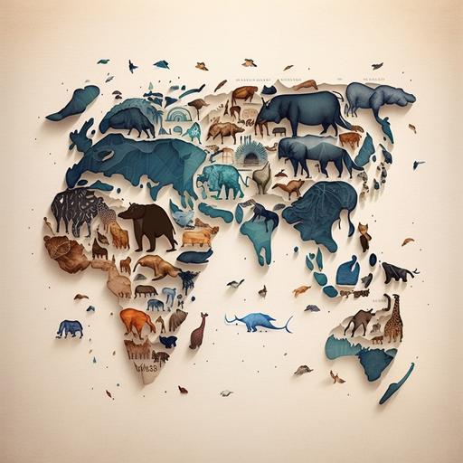 animal world map