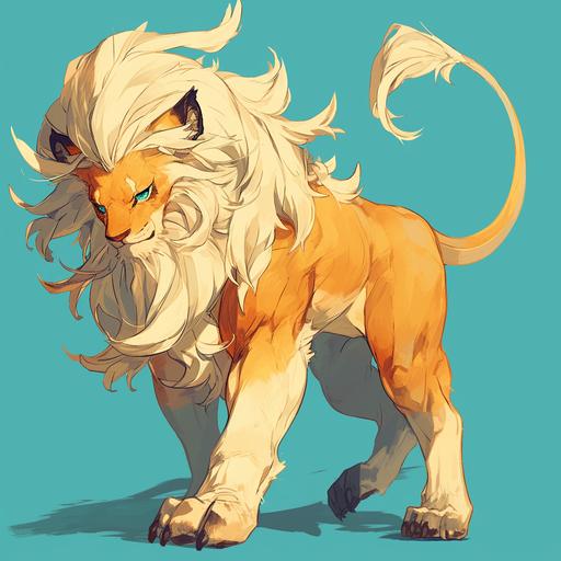 anime lion creature design --niji 6