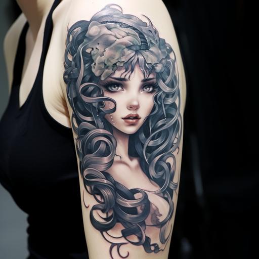anime medusa tattoo design