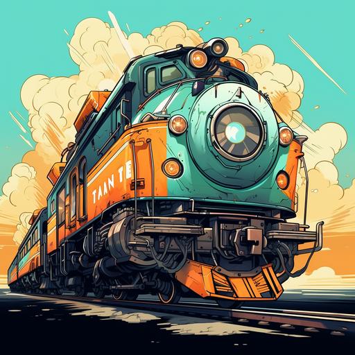 anime, train, logo, fast track