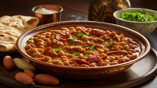 arabic, beans, Ful medames , food , --c 10 --ar 16:9