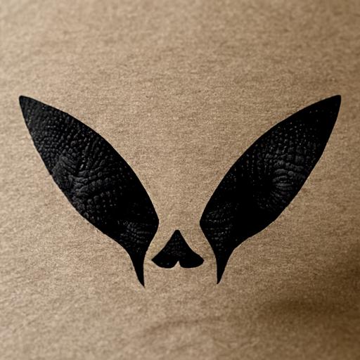 armadillo face logo simple black