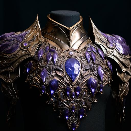 armor made from sapphires and amethysts