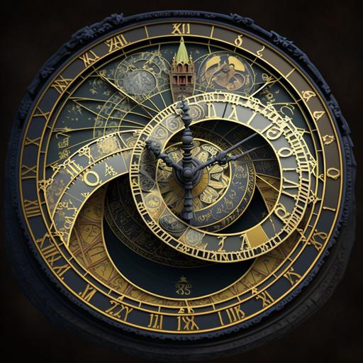 astronomical clock very simplified logo version