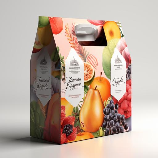 attached gift pack carton for tetrapack juices in premium silver shades graphic design, new attractive shapes