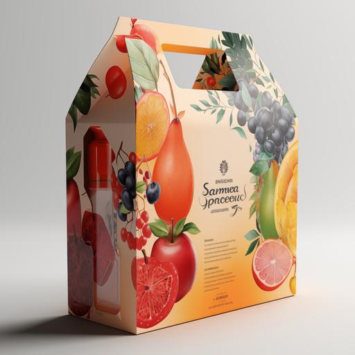 attached gift pack carton for tetrapack juices in premium silver shades graphic design, new attractive shapes