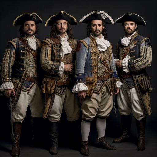 authentic 17th century British sailor costumes