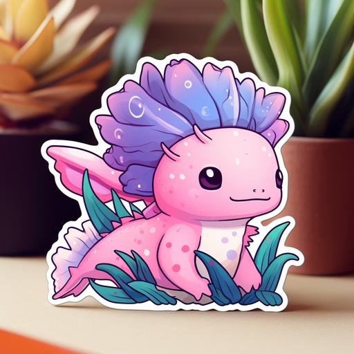 axolotl cartoon sticker