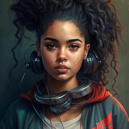 un artita de hip hop mujer joven venezolana