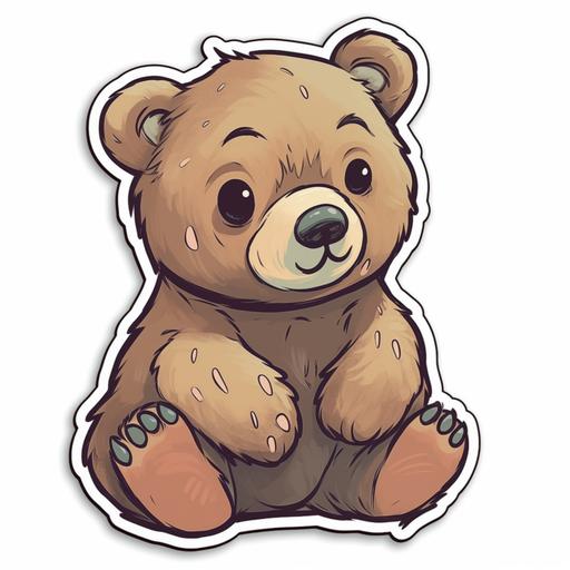 baby bear stickers --v 5.0 --s 750