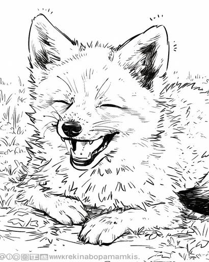 baby fox pup playing in the mud, black and white, simple kids coloring book page, black line art, vector image, furry art, furaffinity, deviantart, playful poses, joyful poses, mudcore, mudpunk, dirtcore, dirtpunk, slopcore, sloppunk --style cute --no color --ar 4:5 --chaos 100 --niji 5