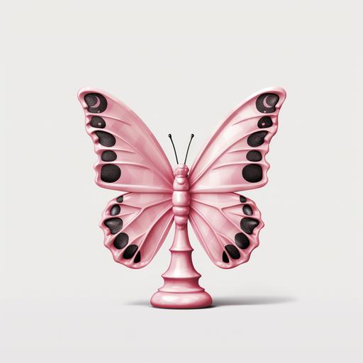 babypink butterfly, chess card, logo, modern