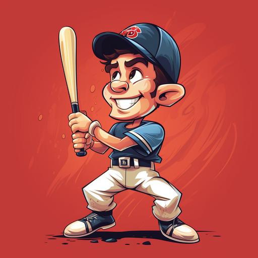 baseball player cartoon style