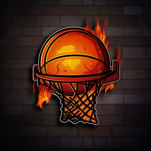 basketball hoop sticker