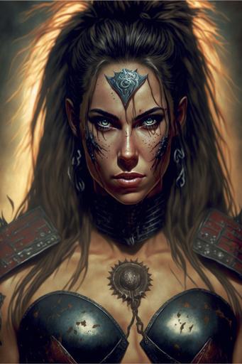 beautiful female warrior --stylize 1000 --style 4b --aspect 2:3 --q 2 --v 4