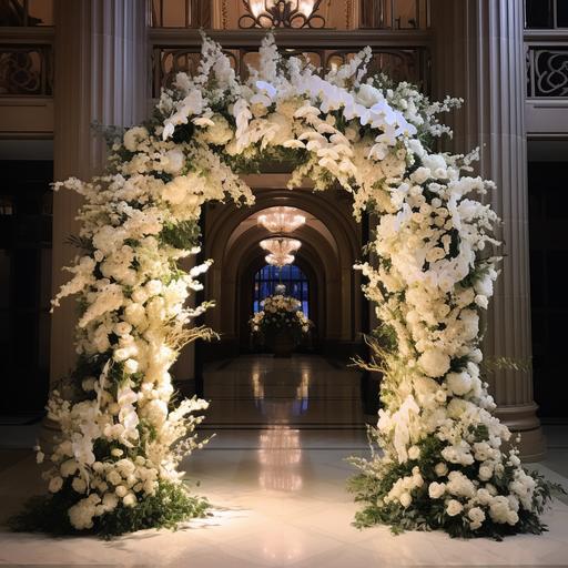 beautiful wedding floral arch