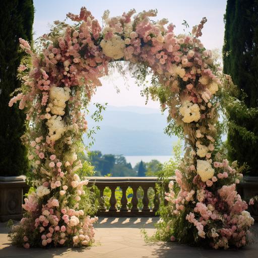 beautiful wedding floral arch