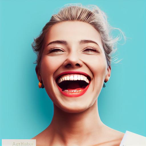 beautiful women, white teeth, big smile, advert for tooth whitening.ar 2:3 --test --creative