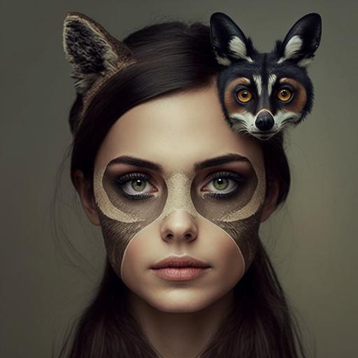 being with deer ears owl eyes fox nose raccoon fingers fashion