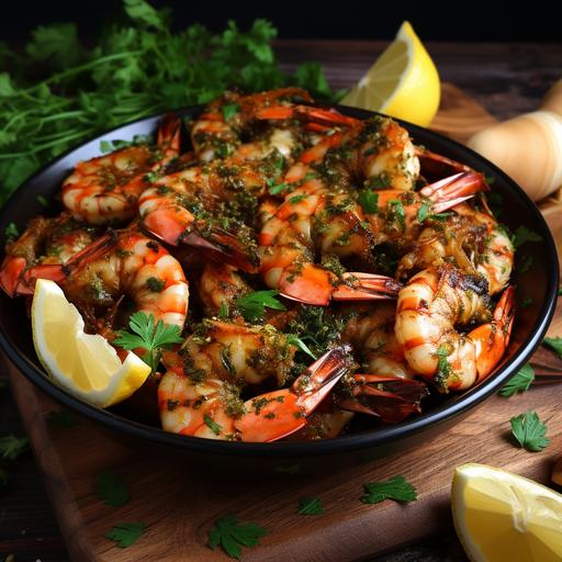 bella immagine for christmas di grilled shrimp with garlic an parsley