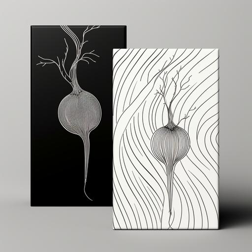 black and white packaging design