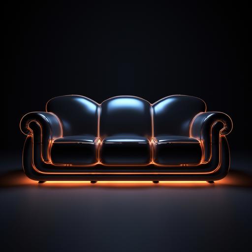black background sofa with light