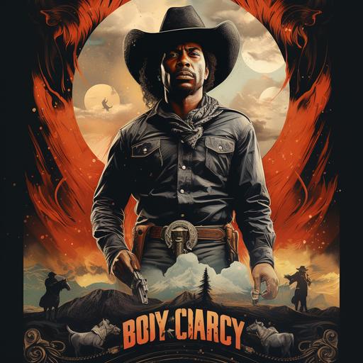 black cowboy movie poster