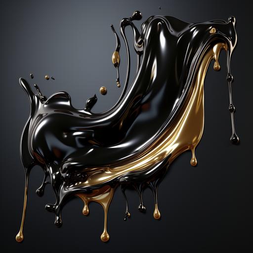 black glossy tar drip in logo form,bold,sharp,metallic,polished,textured,layered,hyper realistic,insane details,8k, hd quality,award winning photography,cinematic background,super resolution, 8k --s 250