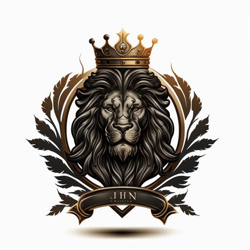 black king lion logo, victor, 2d, white background, ultra 4k, simple desing --v 4