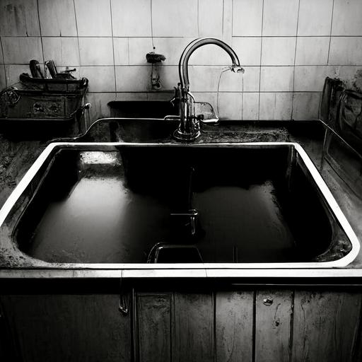 black kitchen sink