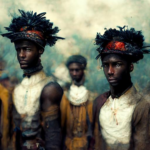 black men Haitian tribe