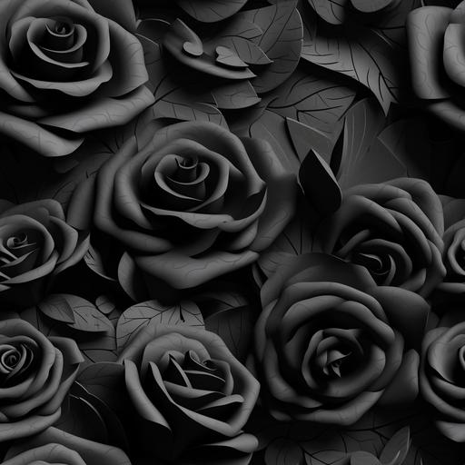 black roses 3d --tile --v 5