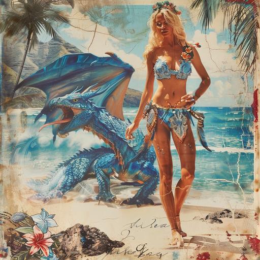 blue dragon Hawaiian beachwear collection, women's, catalog picture --v 6.0