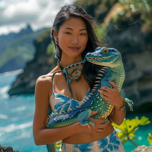 blue dragon Hawaiian beachwear collection, women's, catalog picture --v 6.0