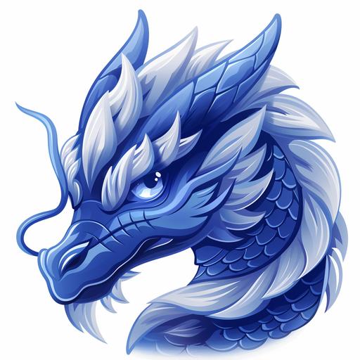 blue dragon food label logo --v 6.0 --s 750